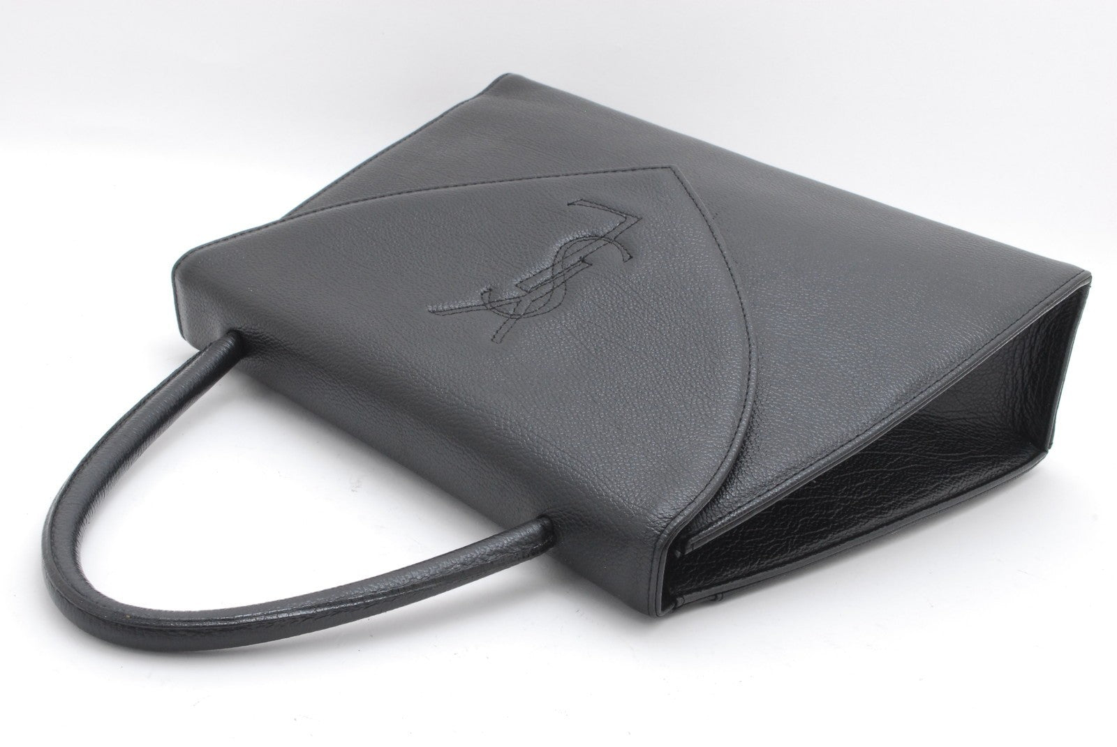 Saint Laurent Yves Saint Laurent Top Hand Bag - Black, Leather 