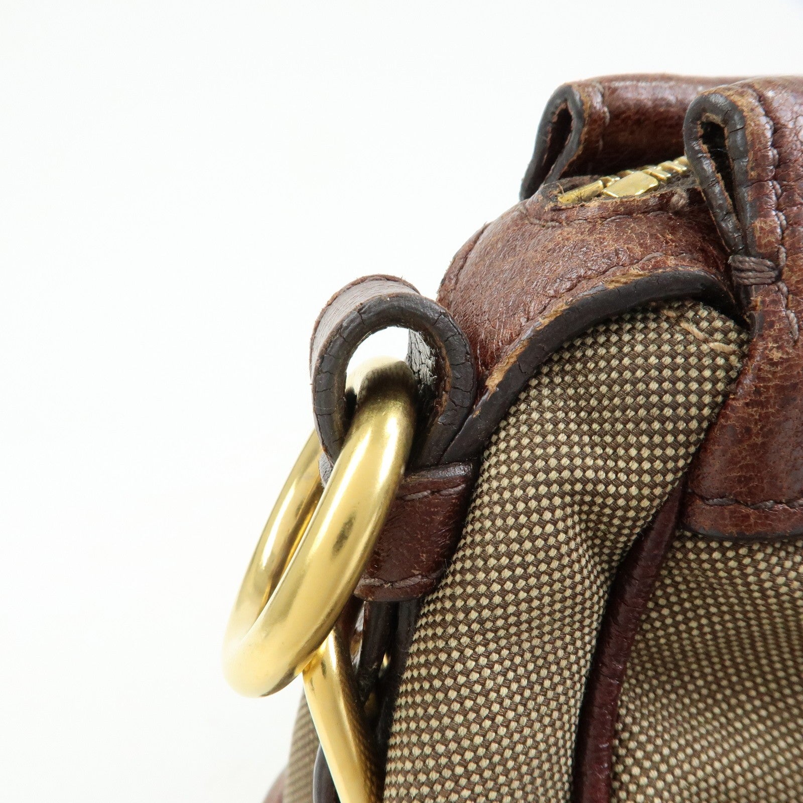 Prada Logo Jacquard 2Way Bag - Brown, Leather