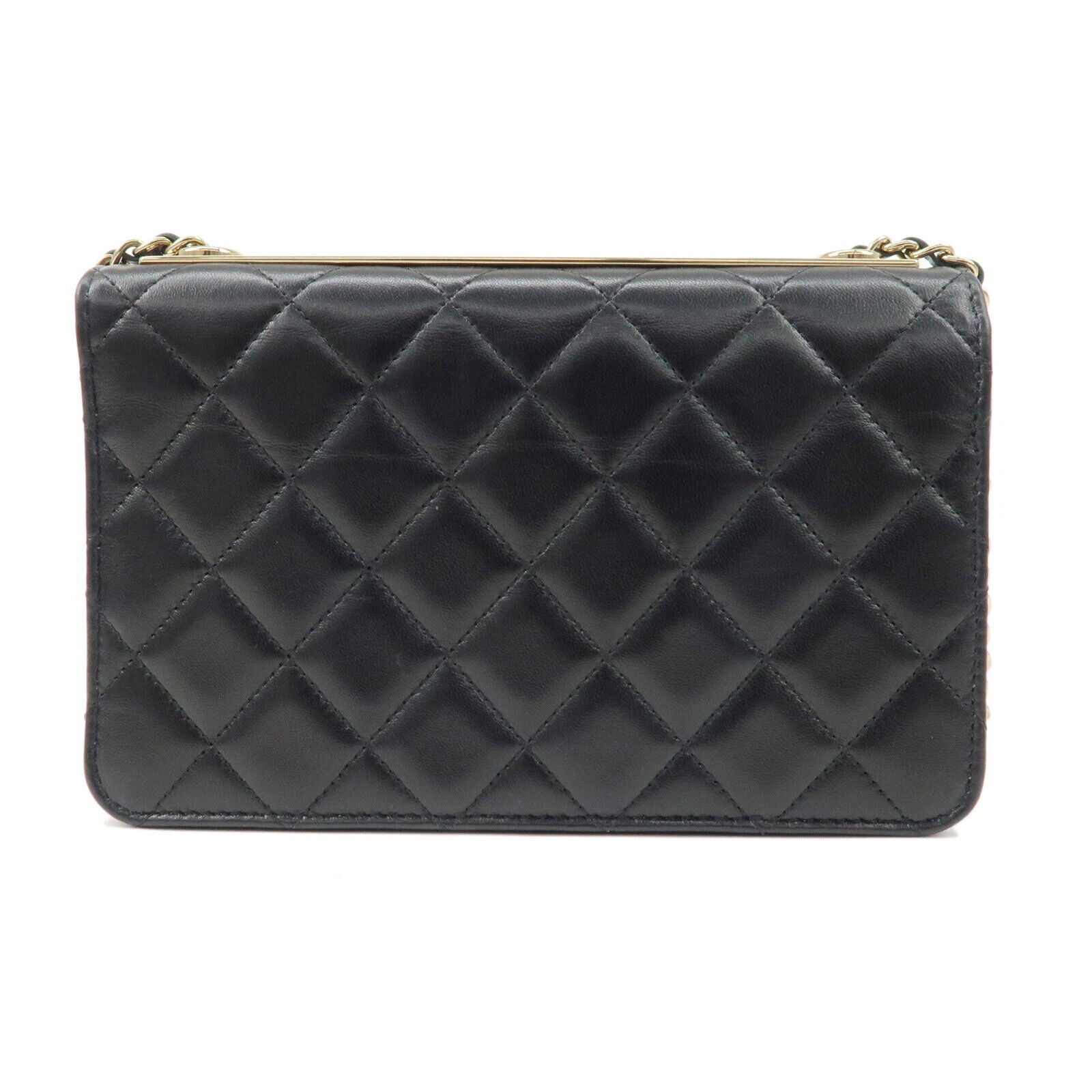 Chanel Matelasse Lamb Skin Trendy CC Chain Shoulder Bag - Black/Gold, Lamb Skin