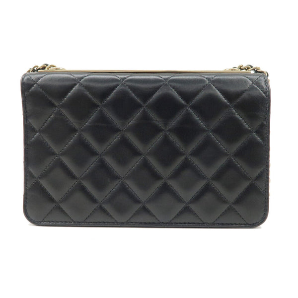 Chanel Matelasse Lamb Skin Trendy CC Chain Shoulder Bag - Black/Gold, Lamb Skin