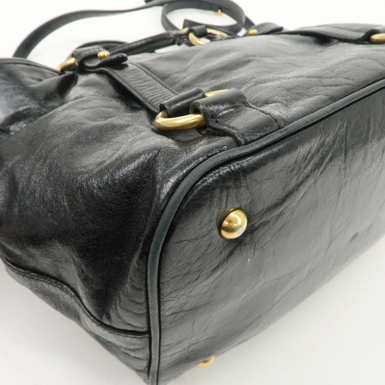 MIUMIU Leather Hand, crossbody Bag Black