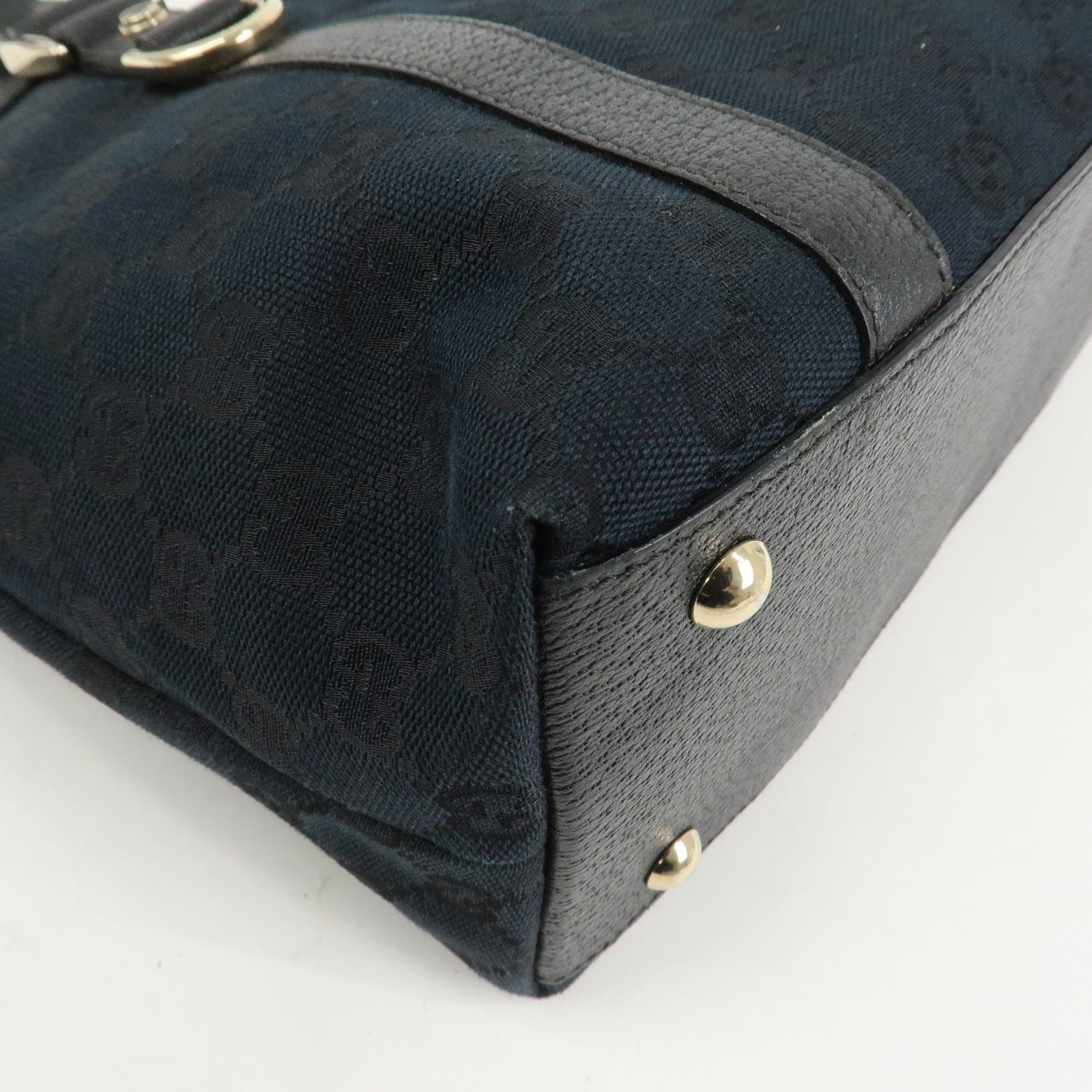 Gucci Abbey Tote Bag - Black, GG Canvas, Leather