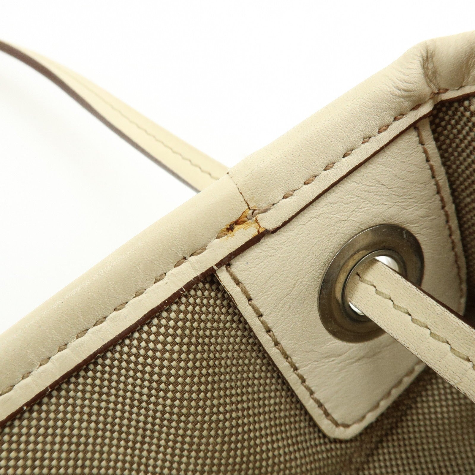 Prada Logo Jacquard Shoulder Bag - Beige, Leather