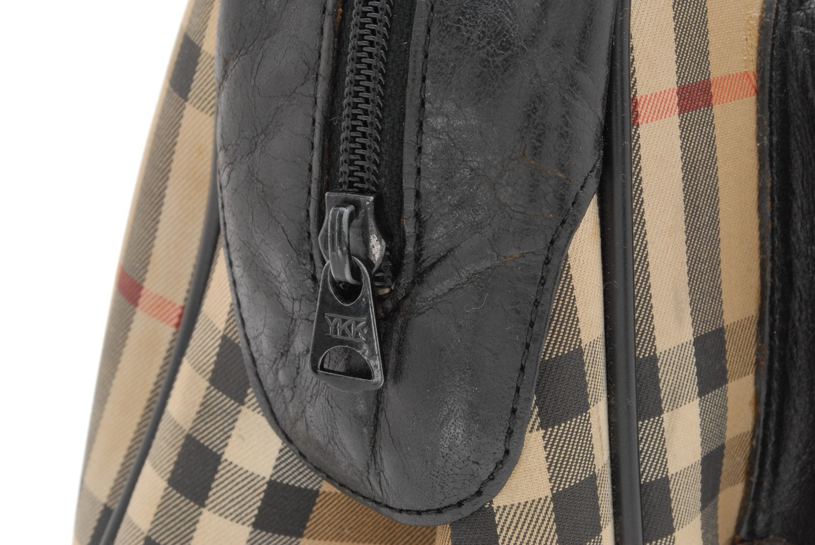 Burberry Nova Check Hand Mini Boston Bag - Black, Canvas