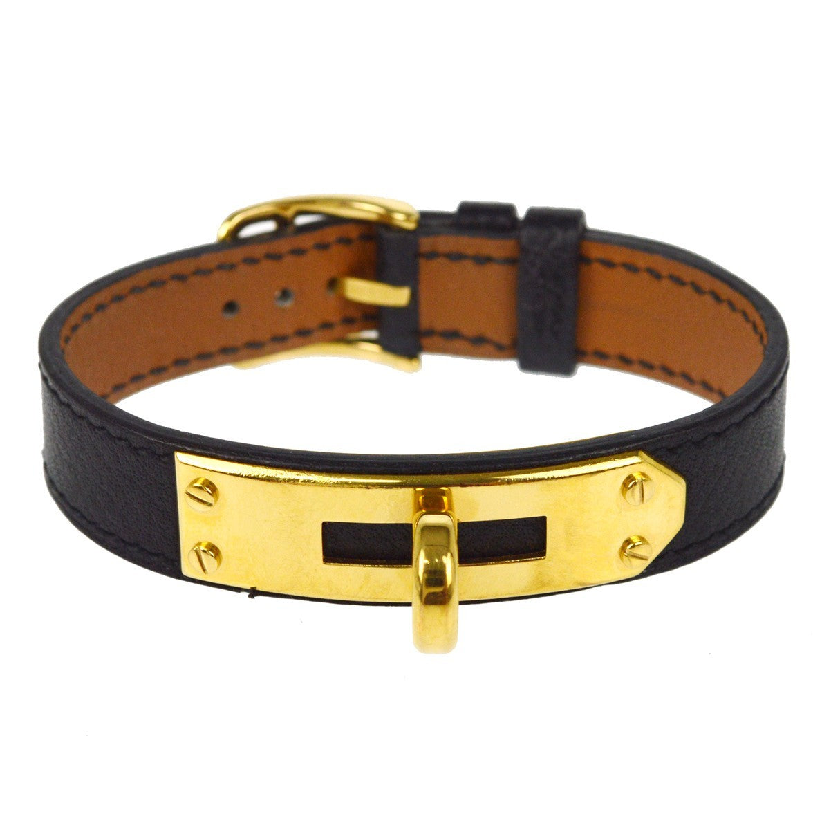 Hermès Kelly Bracelet - Black, Leather