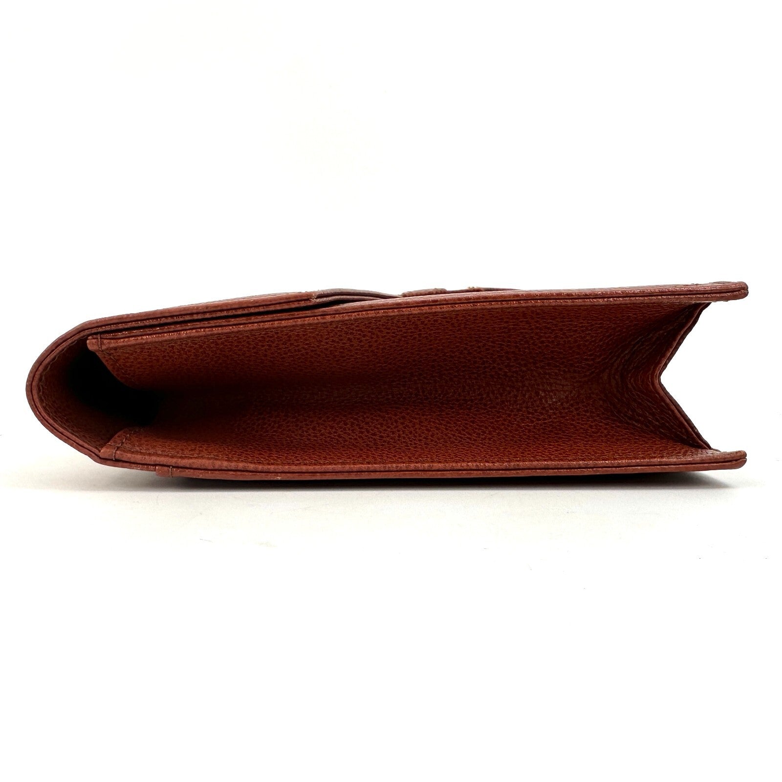 Saint Laurent YSL Clutch Bag - Brown, Leather