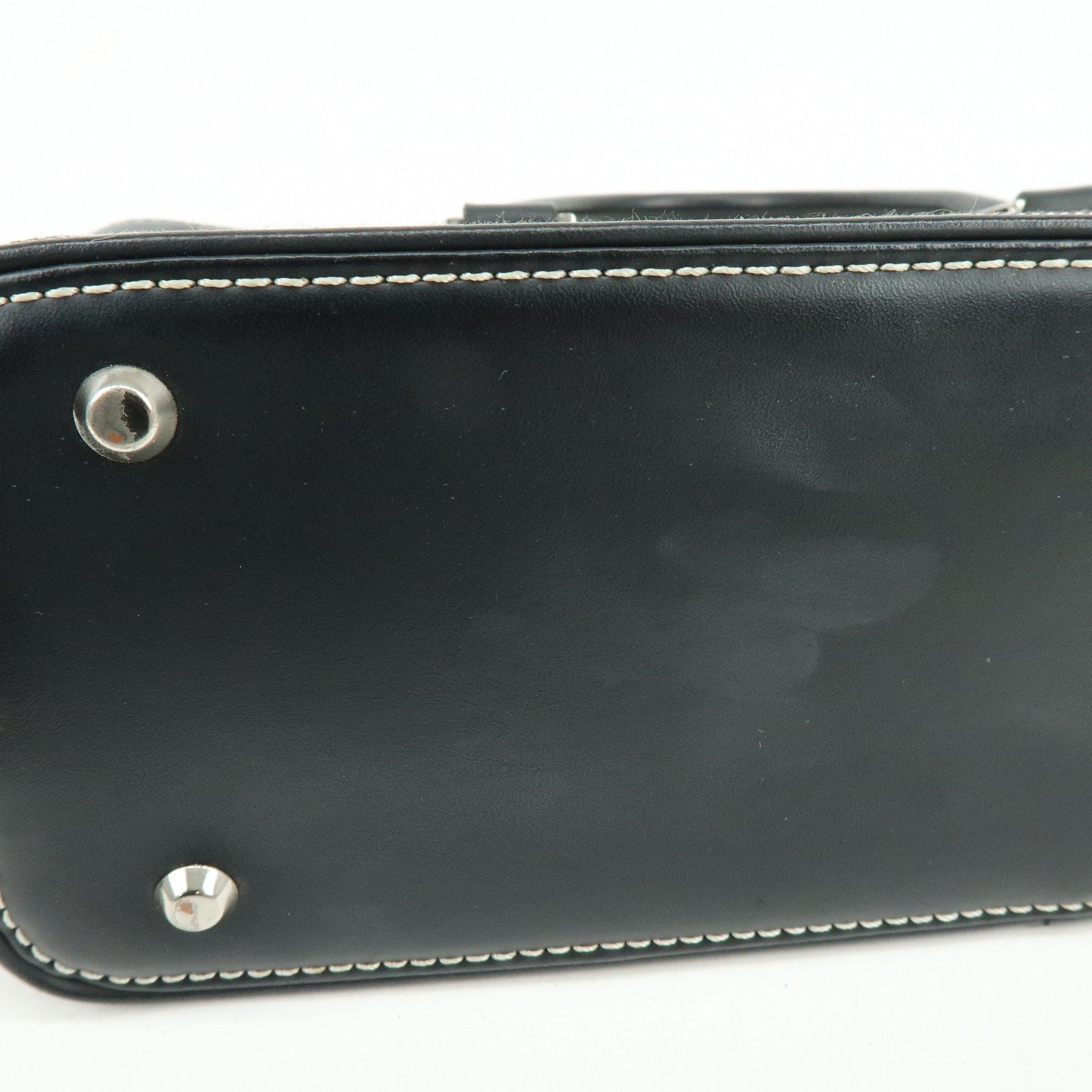 Burberry Hand Bag Tote Bag - Black, Canvas Leather