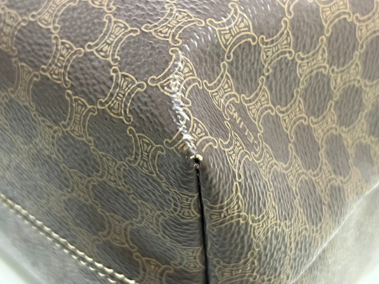 Celine Macadam Vanity Handbag - Brown, PVC