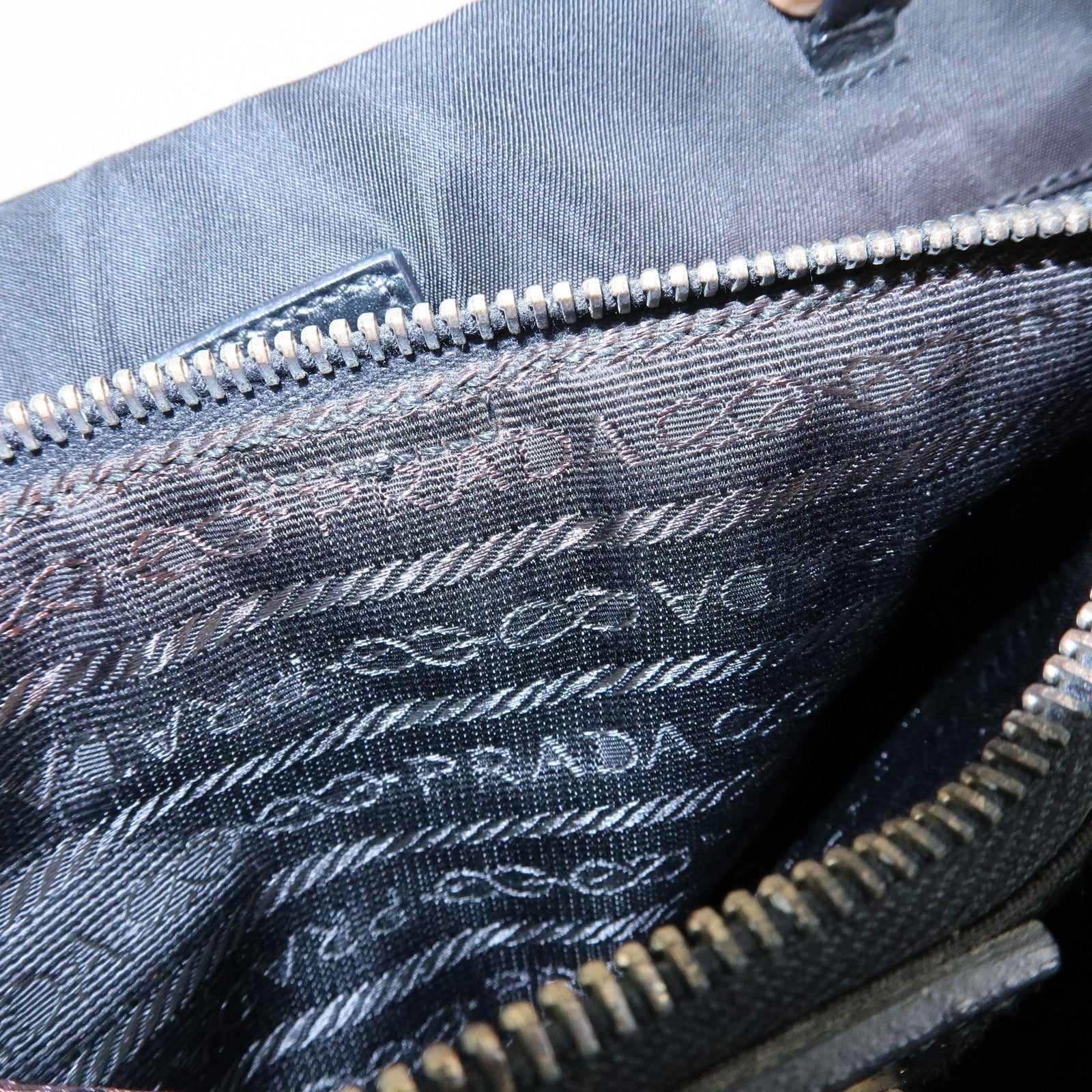 Prada Triangle Logo Tote Bag - Black, Nylon and Leather