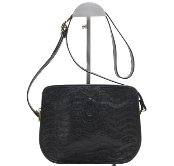 Saint Laurent Yves Shoulder Bag - Black, Leather 