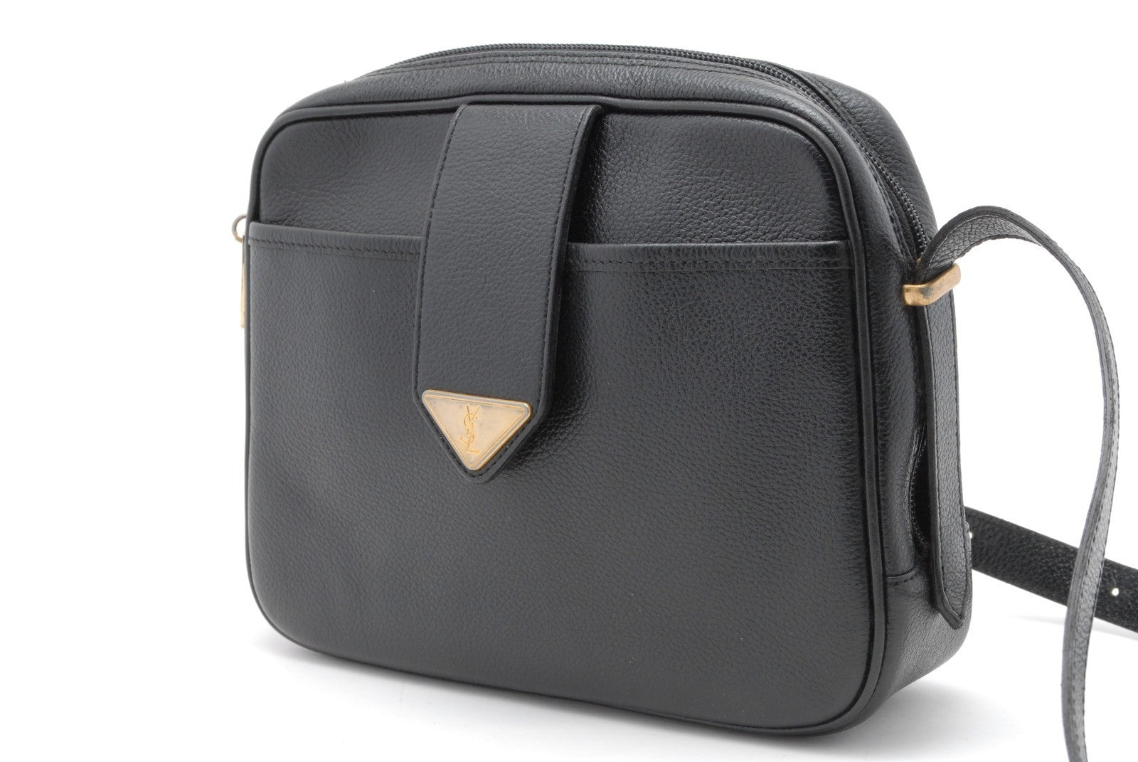 Saint Laurent Yves Vintage Shoulder Bag - Black, Leather 