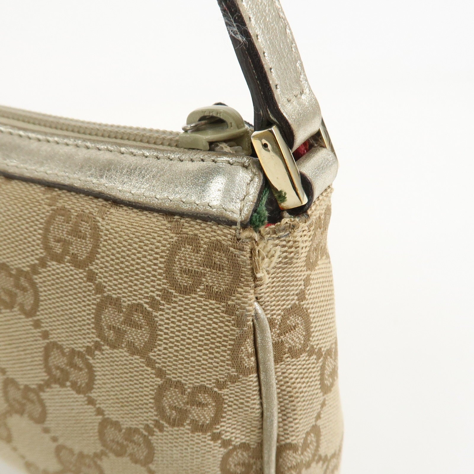 Gucci Abbey Hand Bag - Beige Gold, GG Canvas Leather