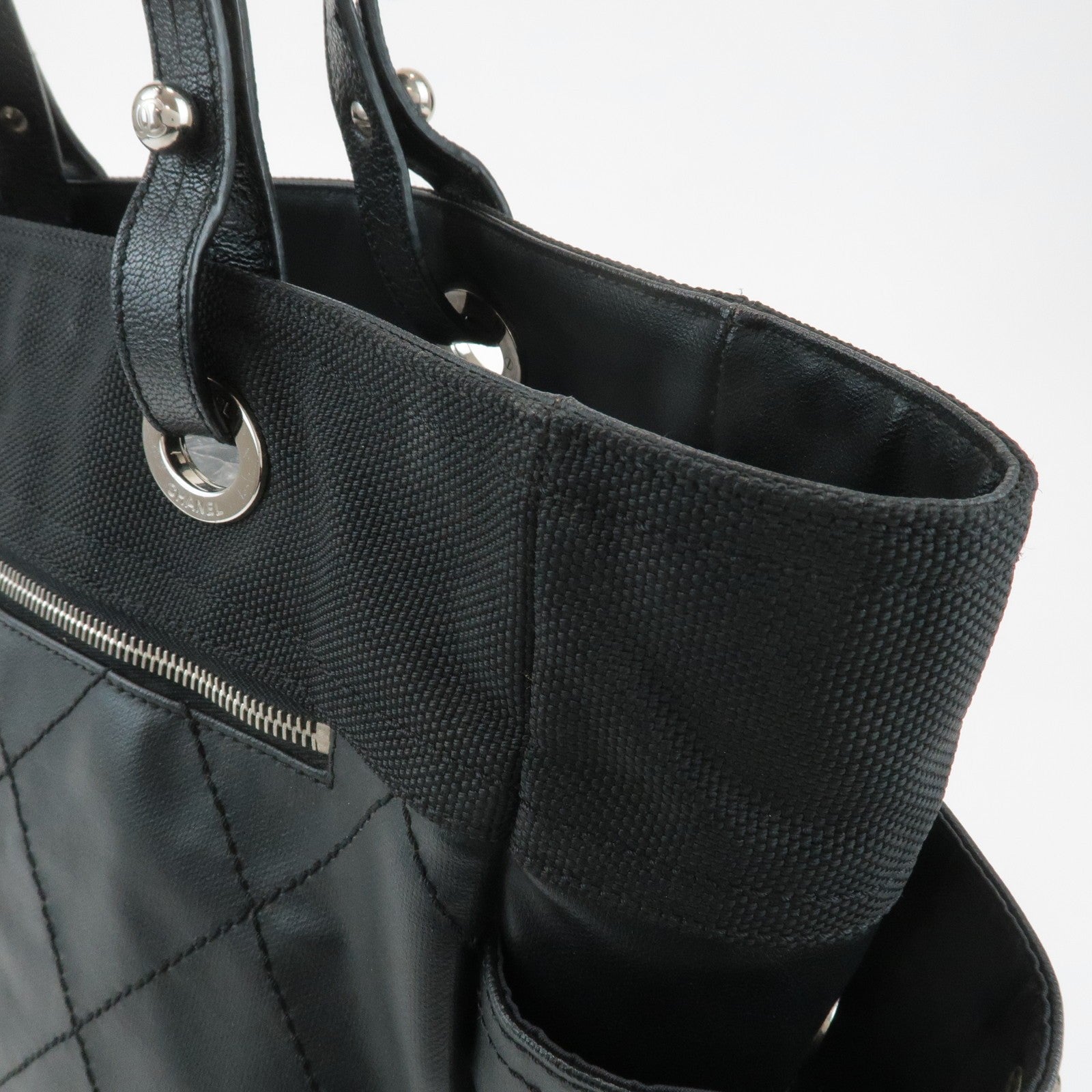 Chanel Paris Biarritz GM Handbag - Black, Canvas