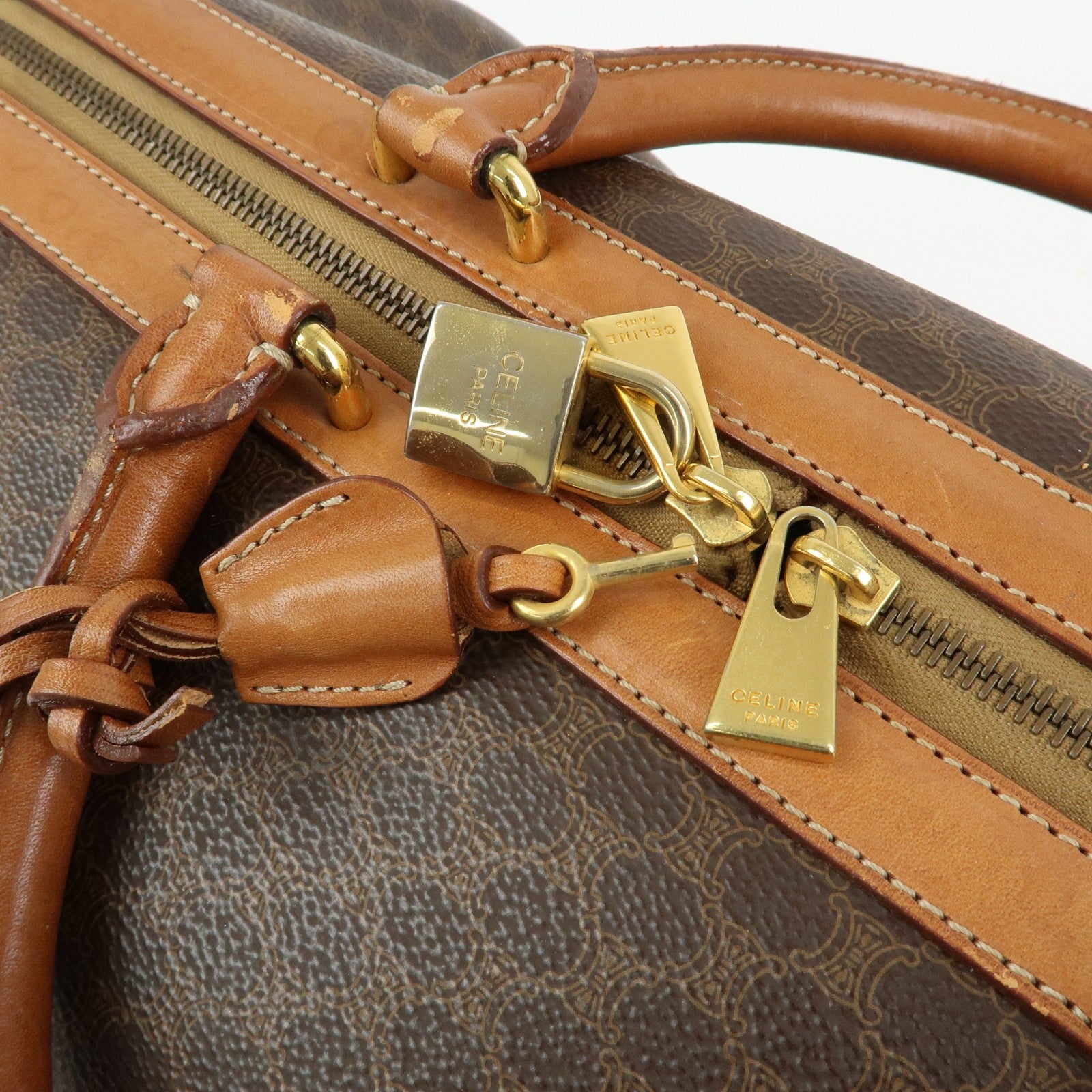 Celine Macadam 2WAY Bag - Brown, PVC Leather