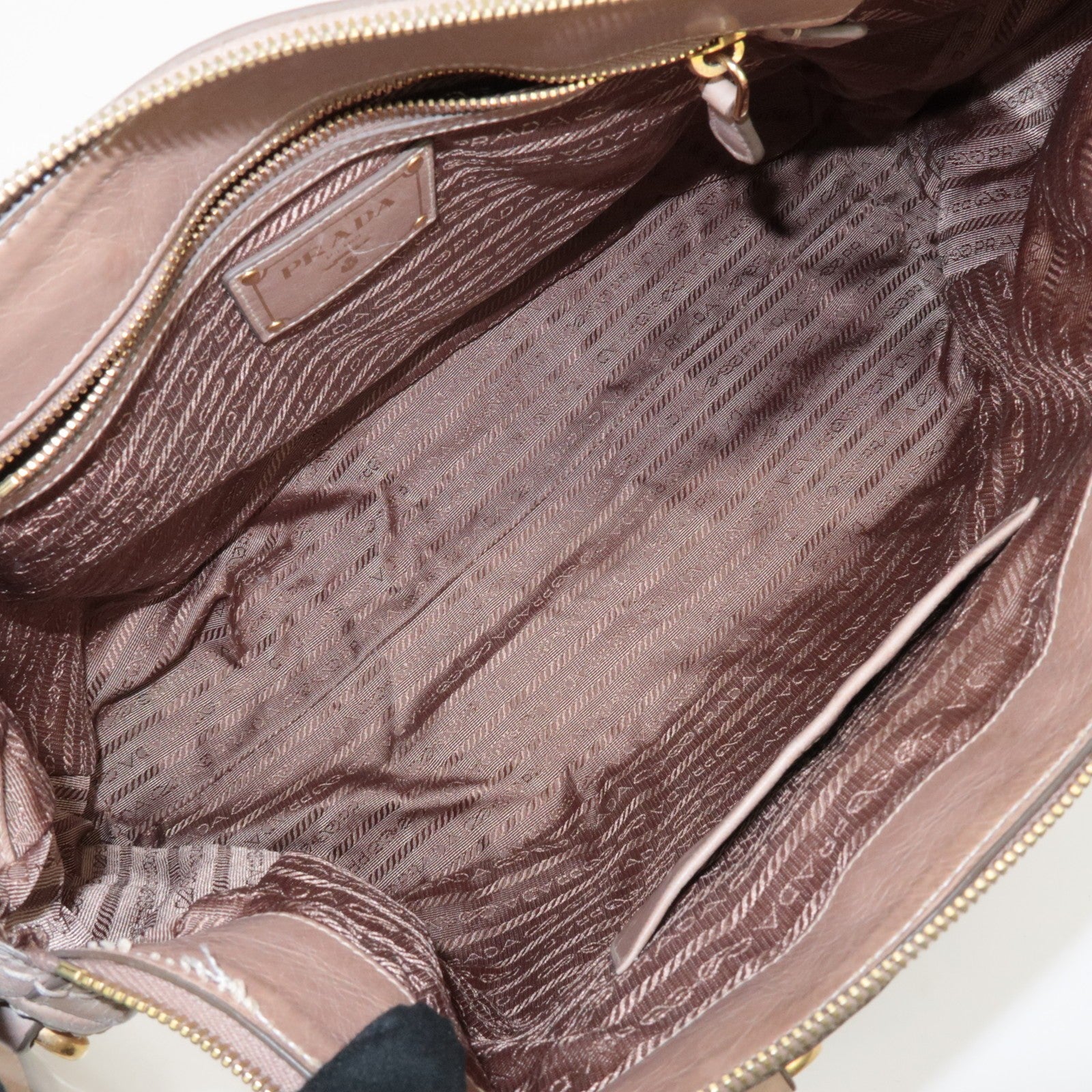 Prada Leather 2way Bag - Beige, Leather