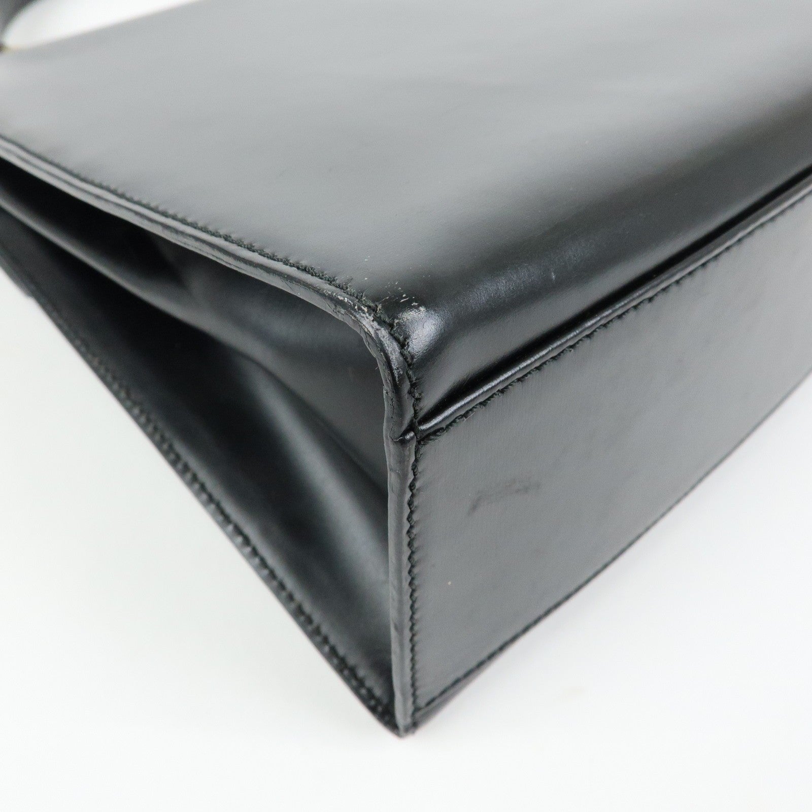 Celine Top Handle 2Way Hand Bag - Black, Leather