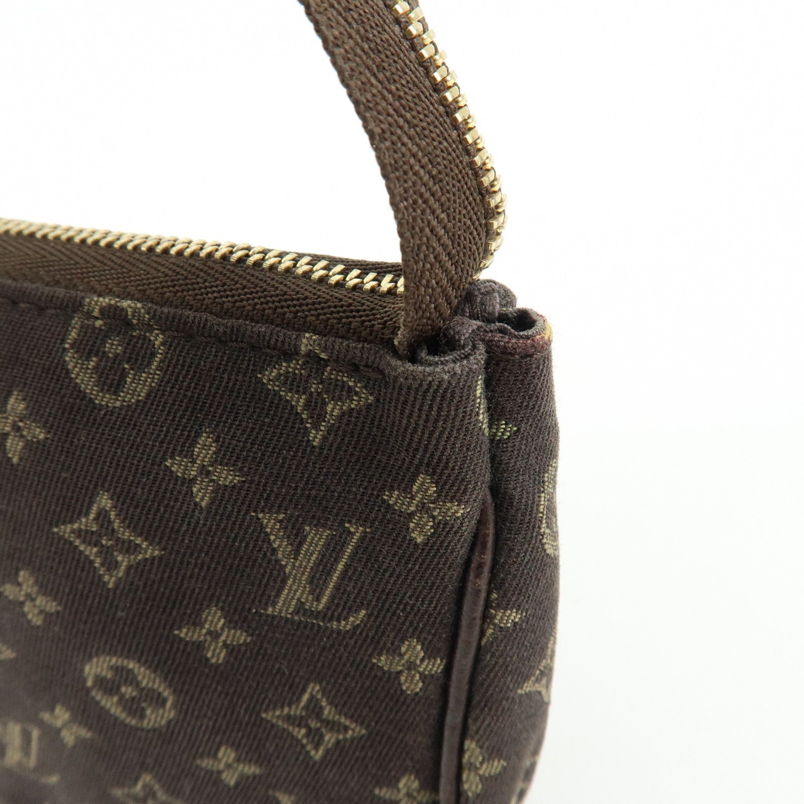 Louis Vuitton Monogram Mini Lin Pouch - Ebene, Canvas