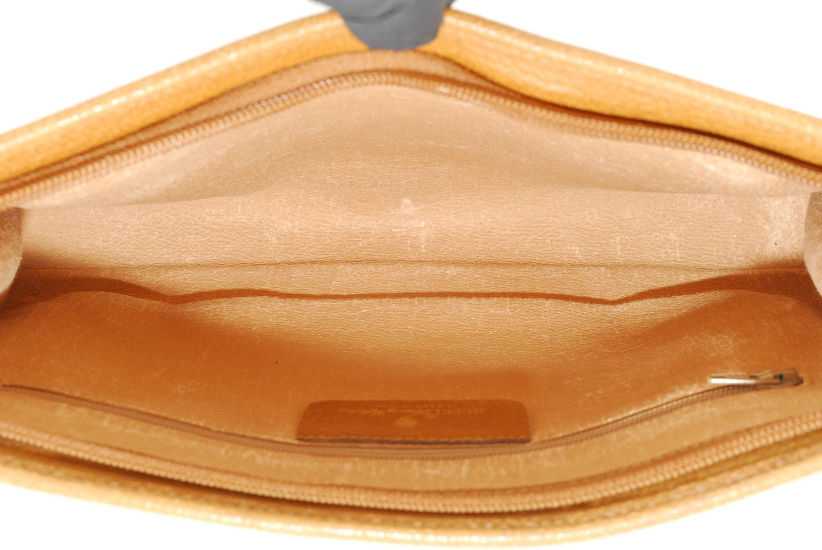 Gucci GG Supreme Clutch Bag - White Brown, PVC Leather 