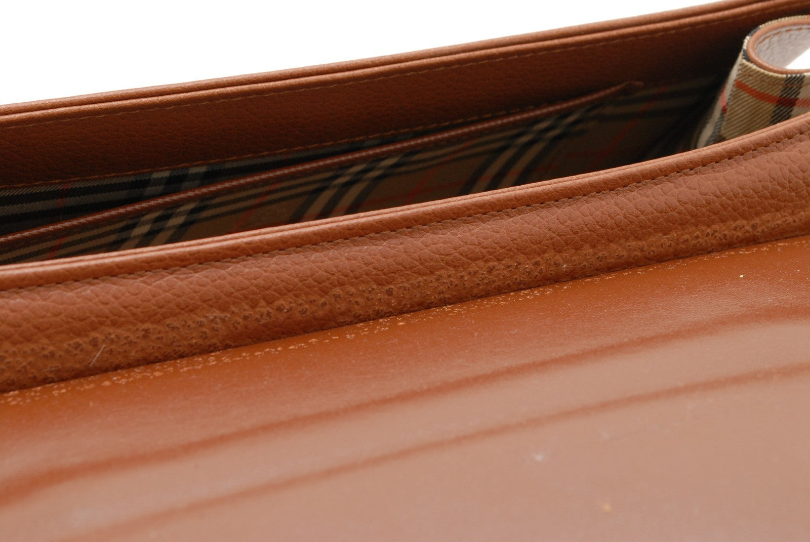 Burberry Nova Check Hand Tote Bag - Brown, Leather