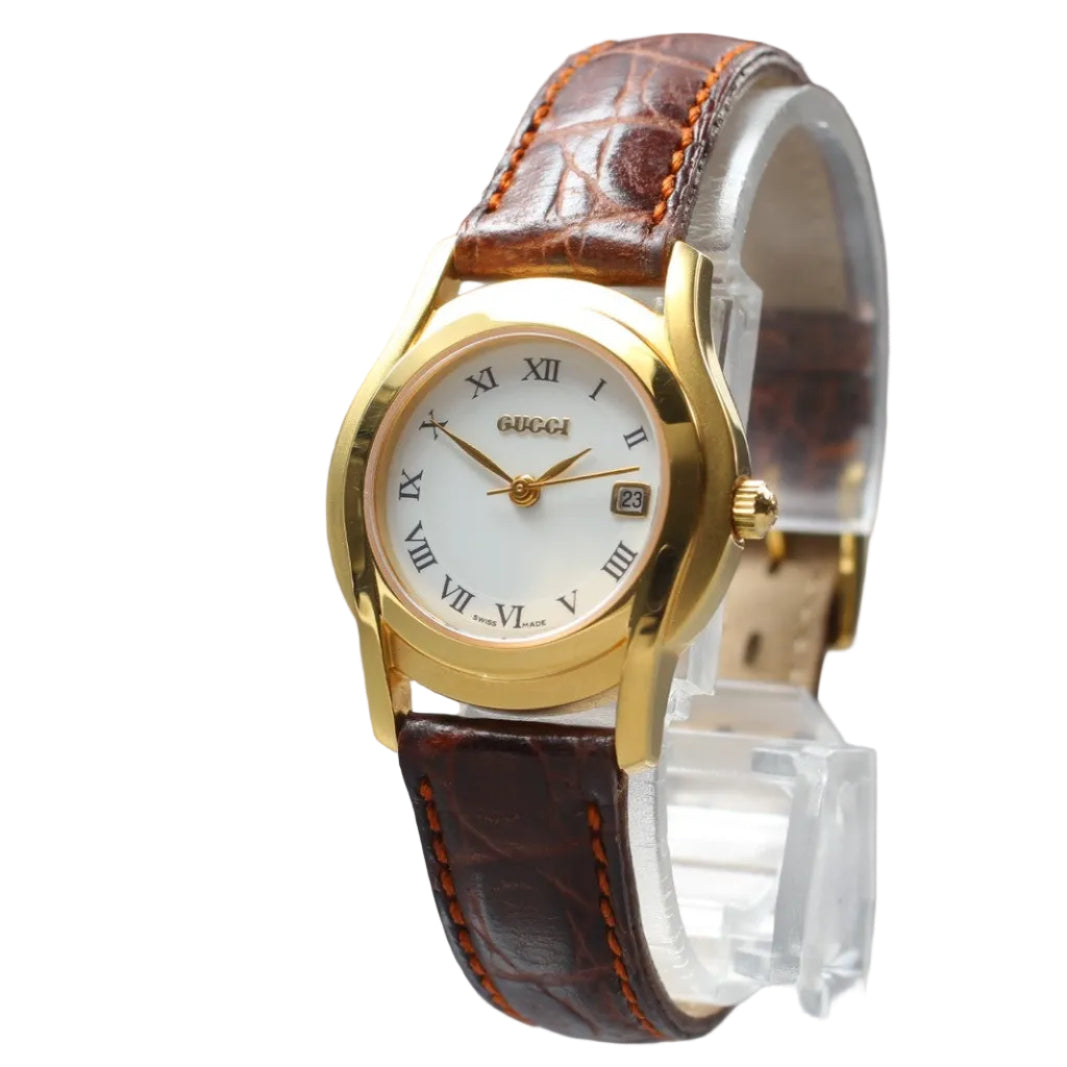 Gucci 5400L Wristwatch - White, Stainless Steel