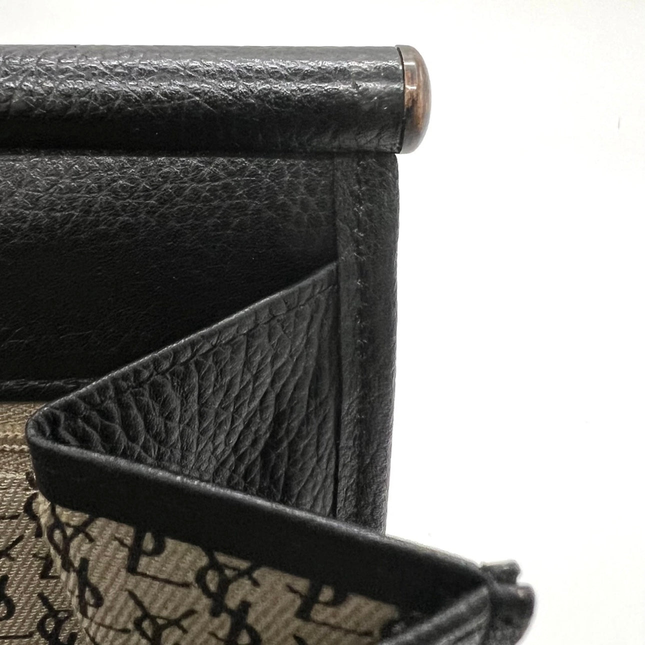 Saint Laurent black leather clutch