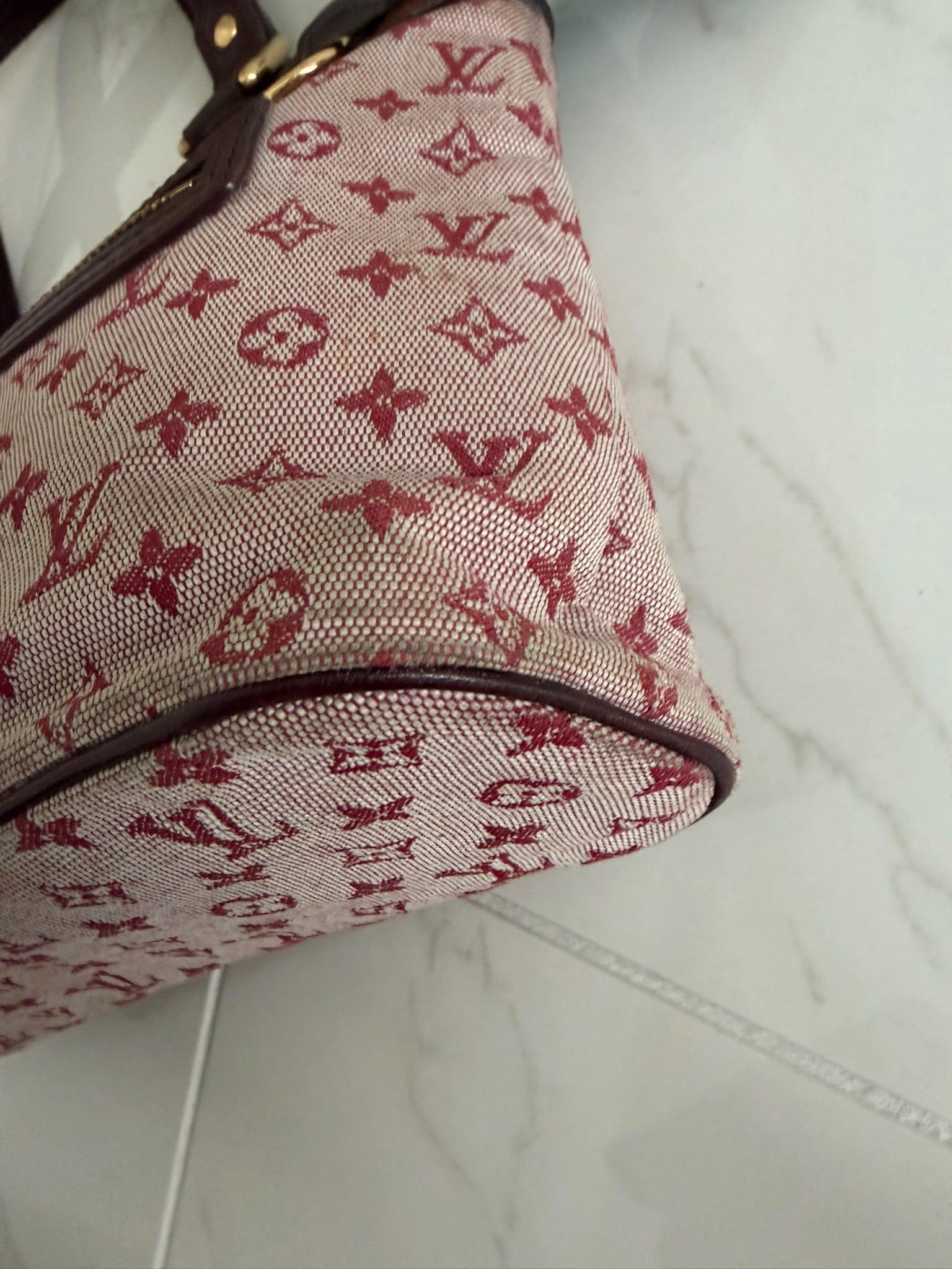 Louis Vuitton Monogram Mini Lucille PM Handbag - Cerise, Monogram Canvas