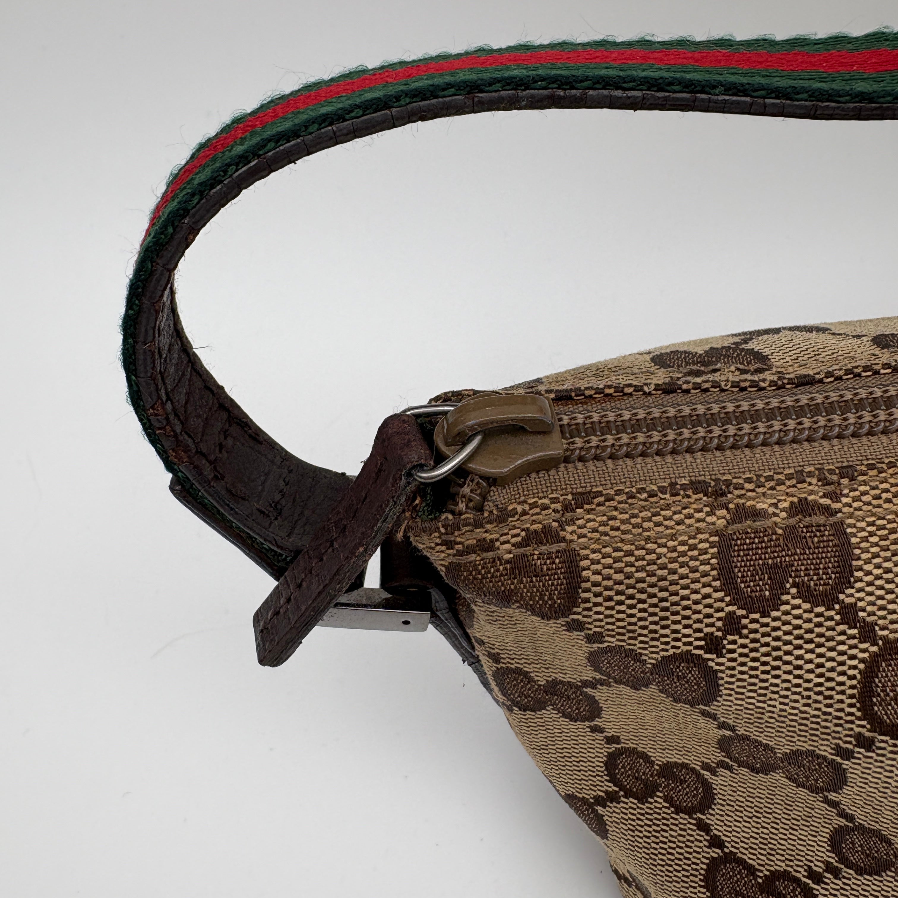 Boat bag GG Canvas Sherryline Beige Brown