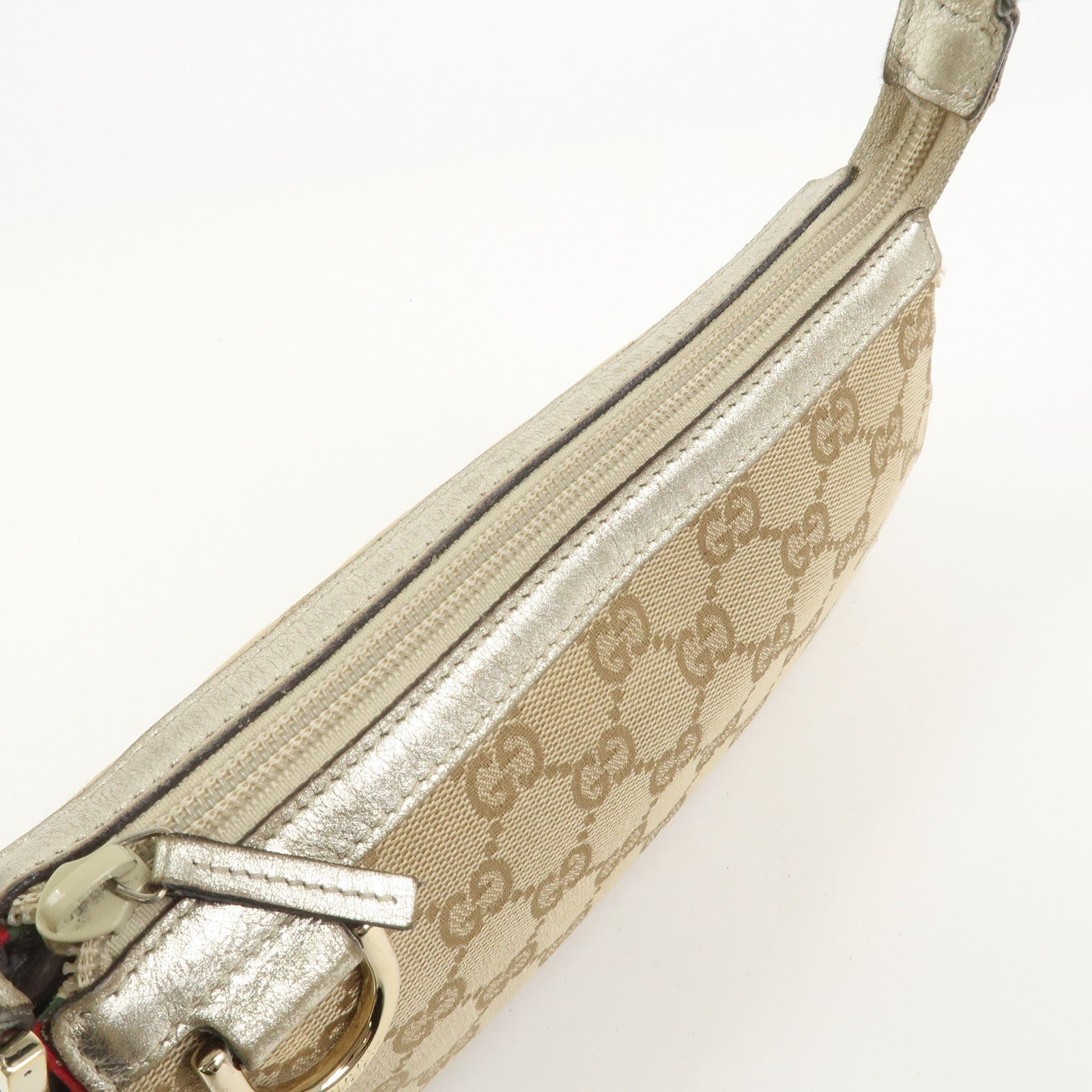 Gucci Abbey Hand Bag - Beige Gold, GG Canvas Leather