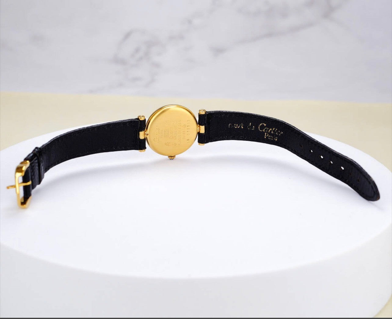 Cartier Must de Cartier Vendome Watch - Black, Leather