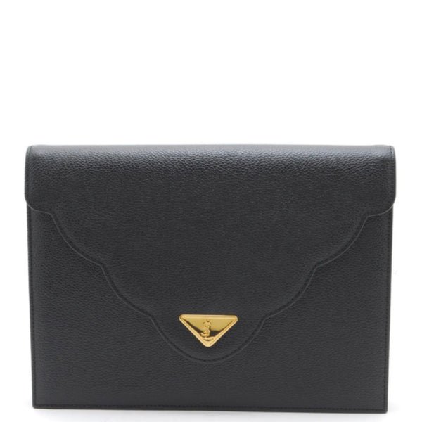 Saint Laurent Yves Vintage Clutch - Black, Leather 