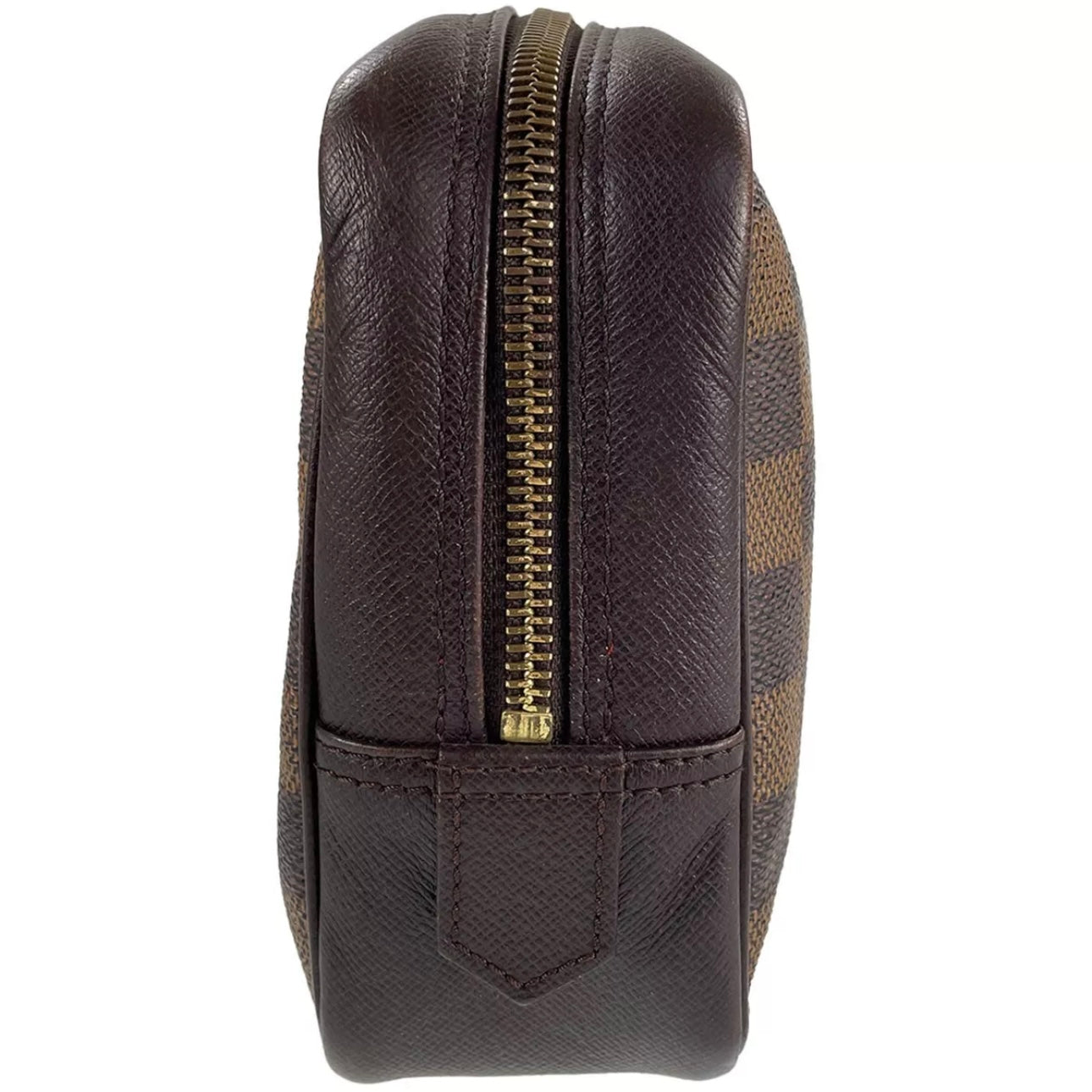 Louis Vuitton Damier Trousse Toilette Leather Coated Canvas Brown Pouch