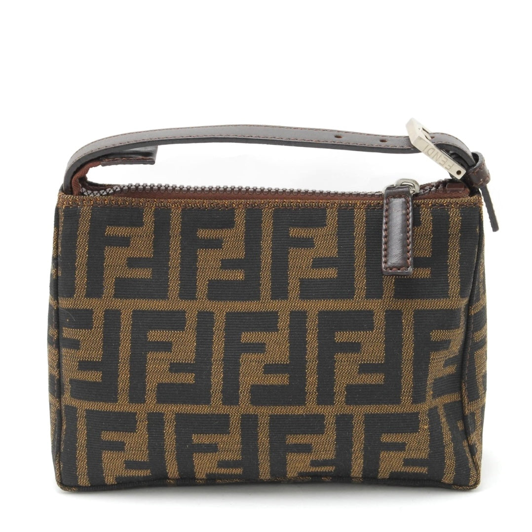 FENDI zucca handbag- canvas, leather