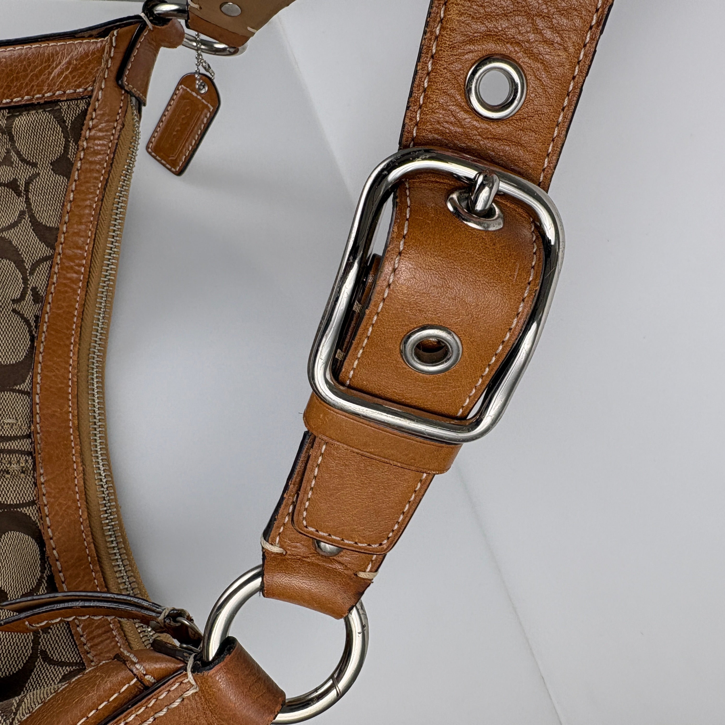 Coach Signature Brown Hobo Bag