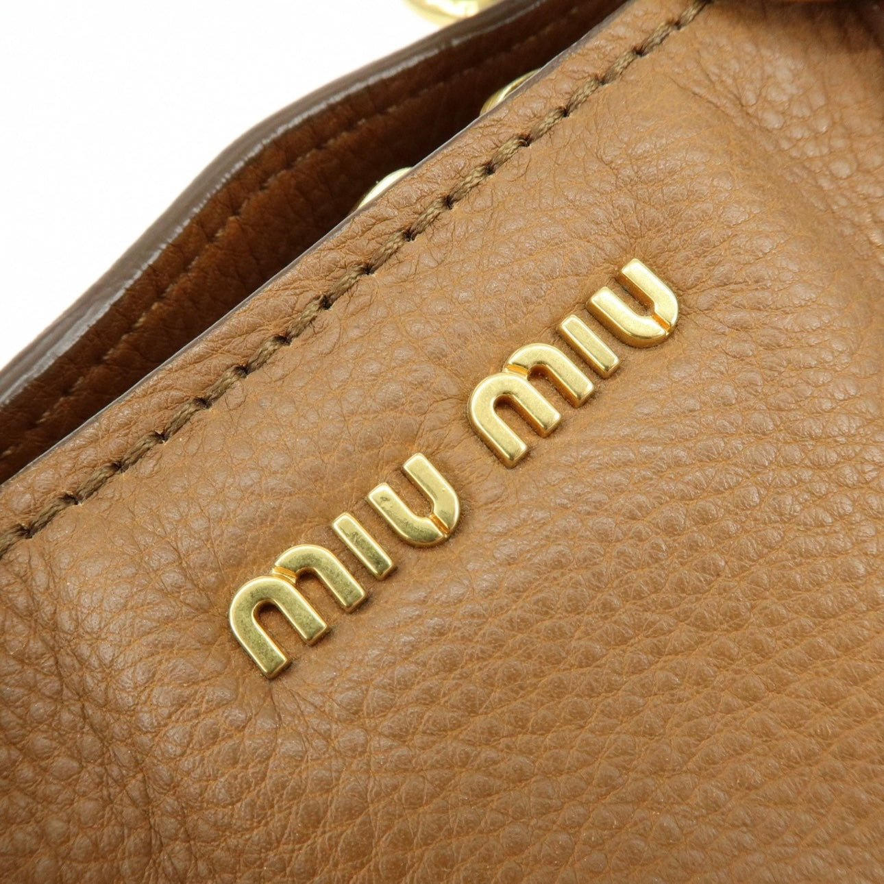 MIU MIU Leather Vitello Caribu Bag