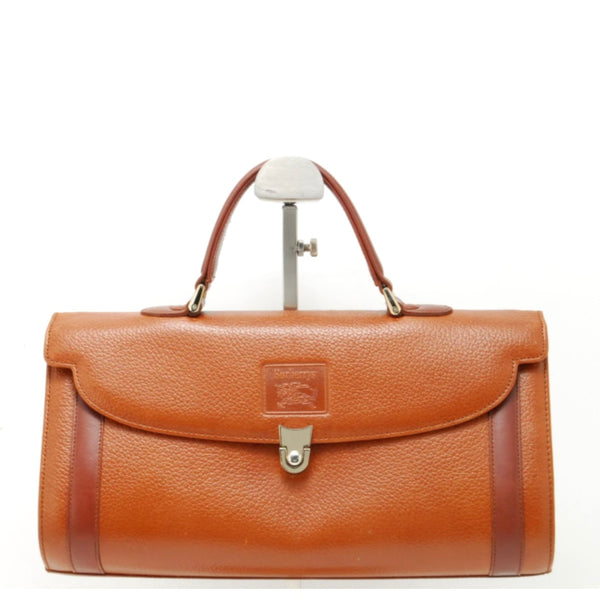 Burberry Nova Check Hand Tote Bag - Brown, Leather 