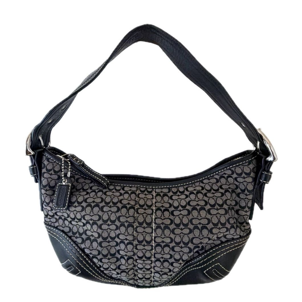 Coach Signature Black& Grey Shoulder Bag