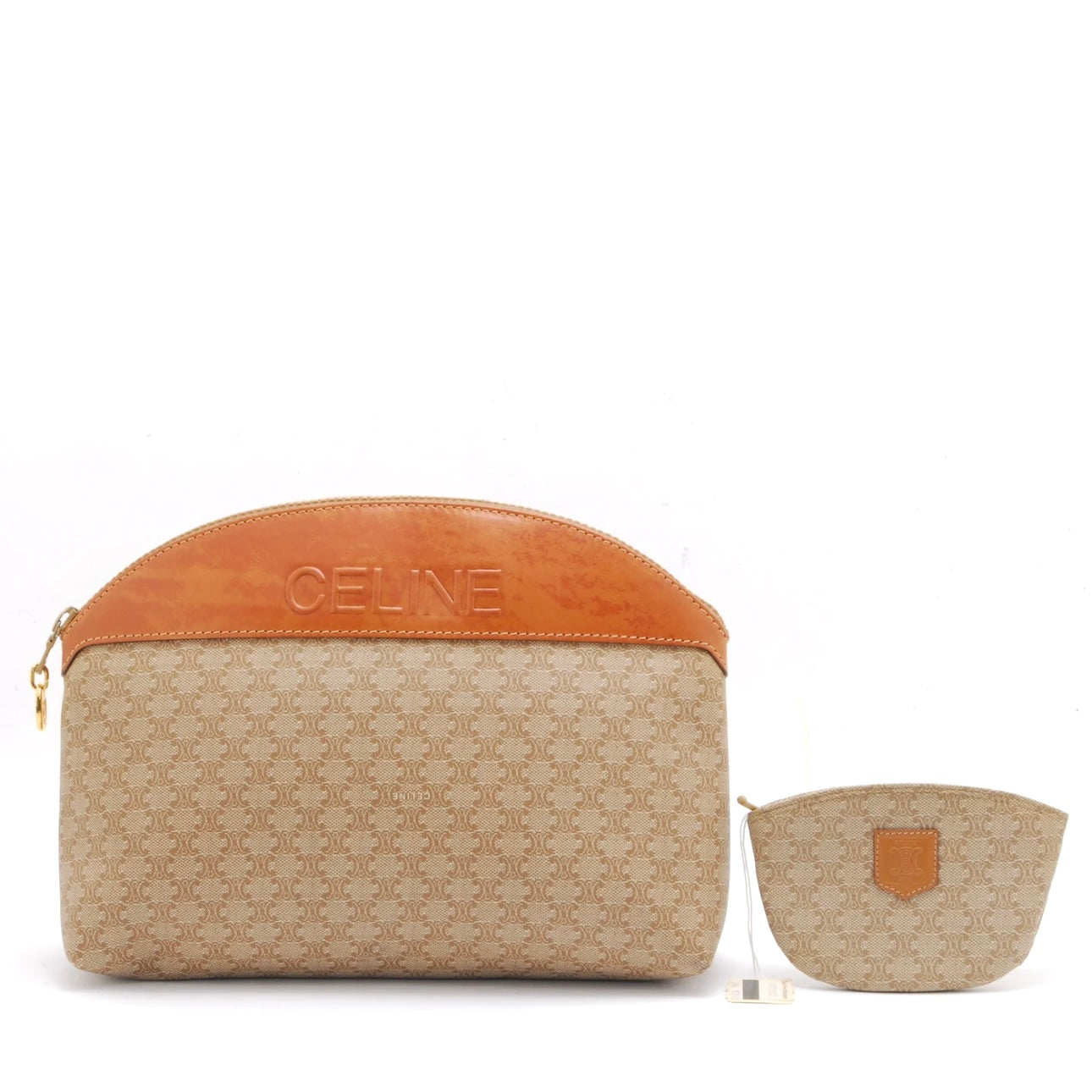 Celine C Charm Clutch Bag - Beige Brown, PVC