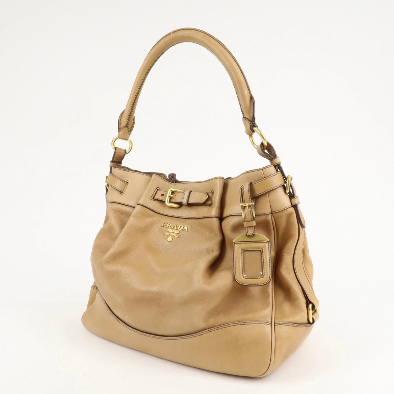 Prada Leather One Shoulder Bag - Brown, Leather