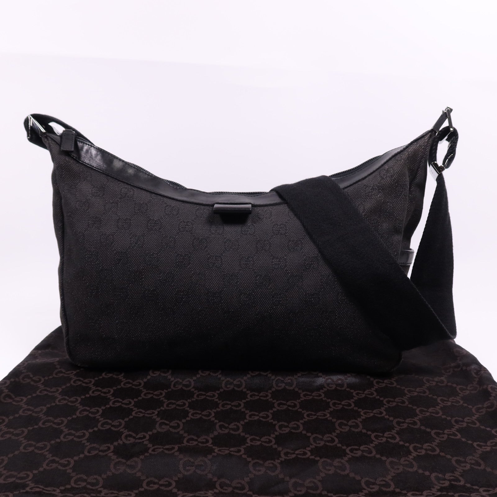 GUCCI GG SHW Shoulder Bag GG Canvas Black
