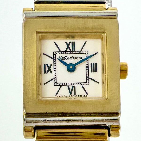 Yves Saint Laurent Square Ladies Watch - Silver, Metal 