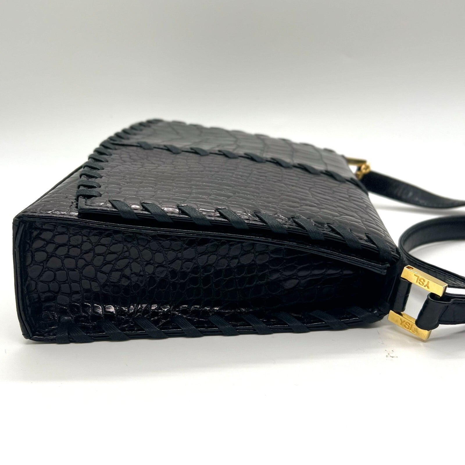 Saint Laurent YSL Shoulder Bag - Black, Leather