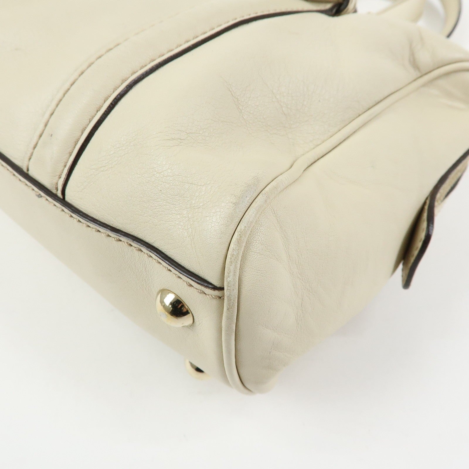 Gucci Interlocking G Sherry Boston Hand Bag - Ivory, Leather