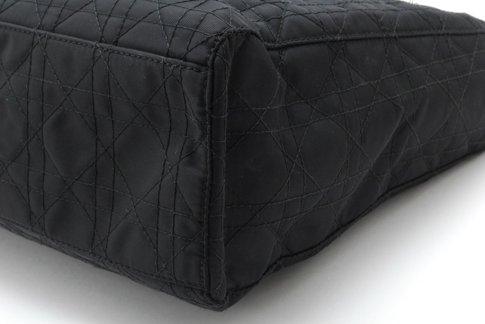 Christian Dior Lady Dior Tote Hand Bag - Black, Nylon