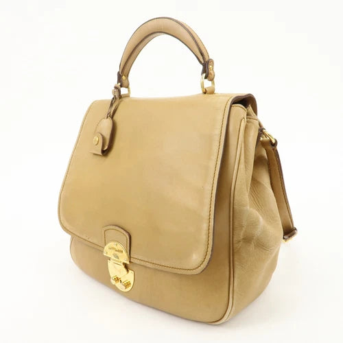 Miu Miu 2Way Shoulder Bag - Beige, Leather
