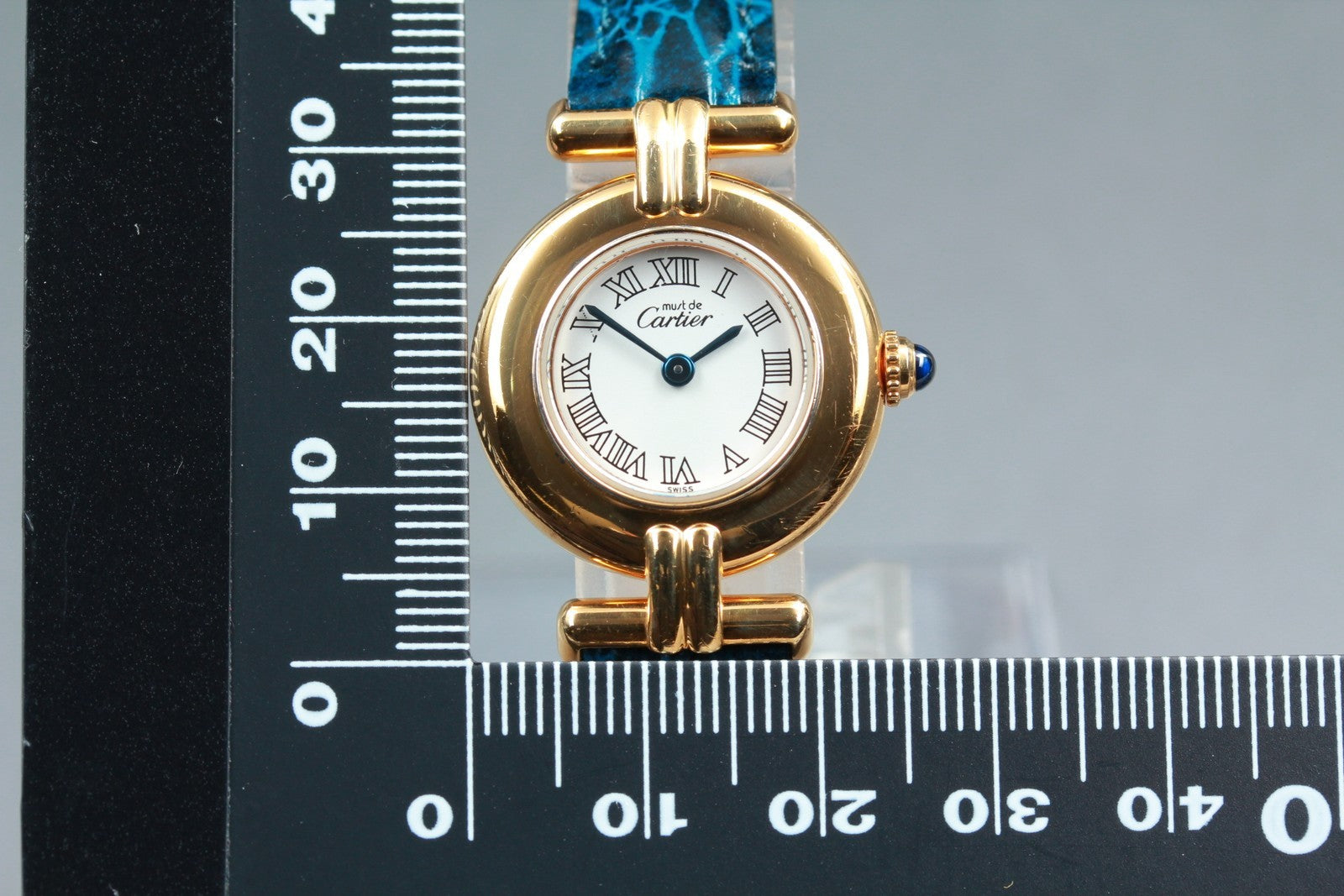 Cartier Must Colisee Vermeil 2410 Watch - Gold Blue, Stainless Steel
