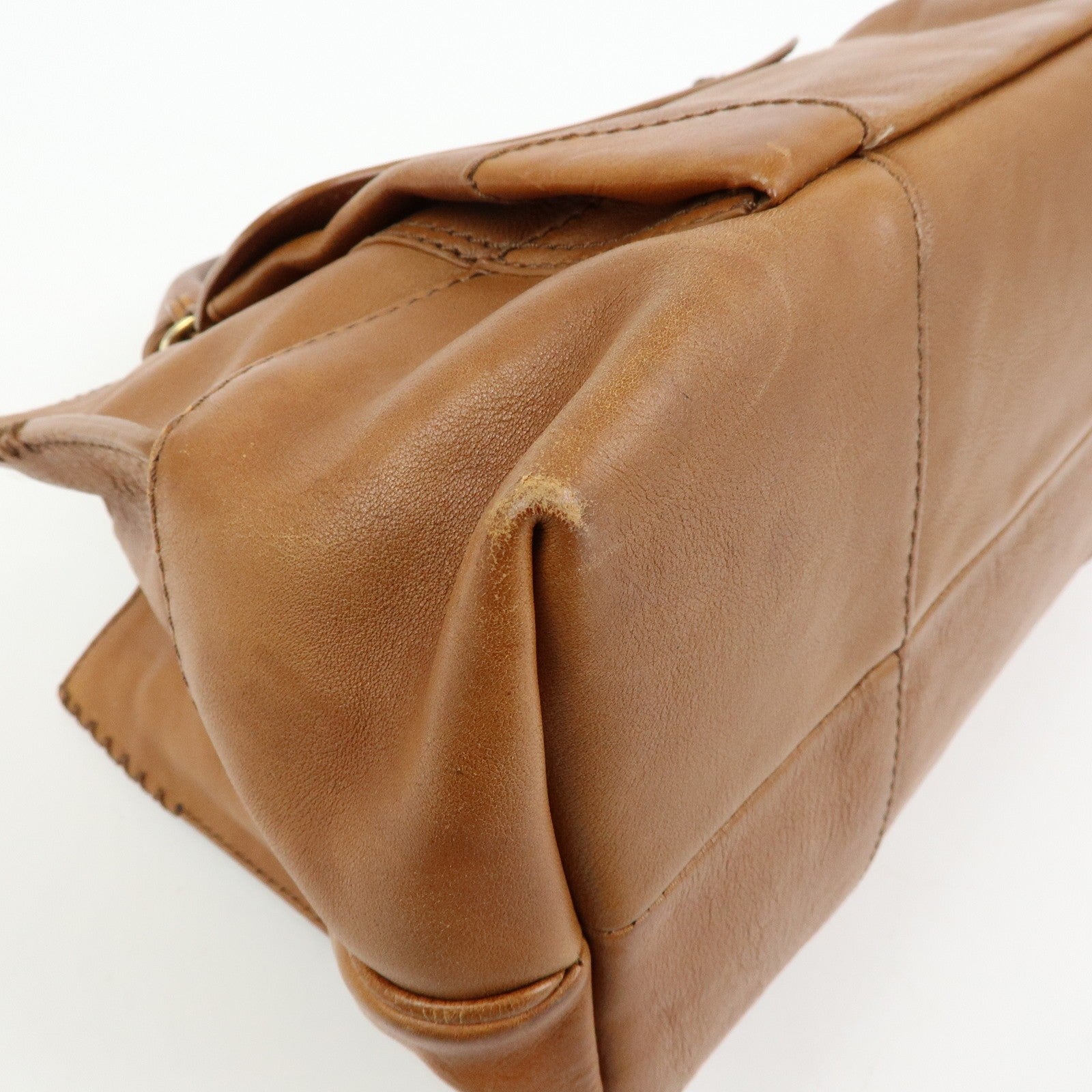 Celine Logo Leather Boogie Bag - Brown, Leather 