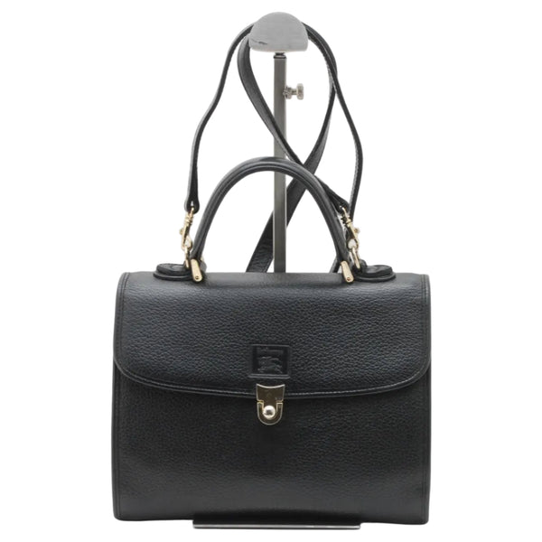 Burberry Nova Check Vintage Hand Tote Shoulder 2way Bag - Black, Leather