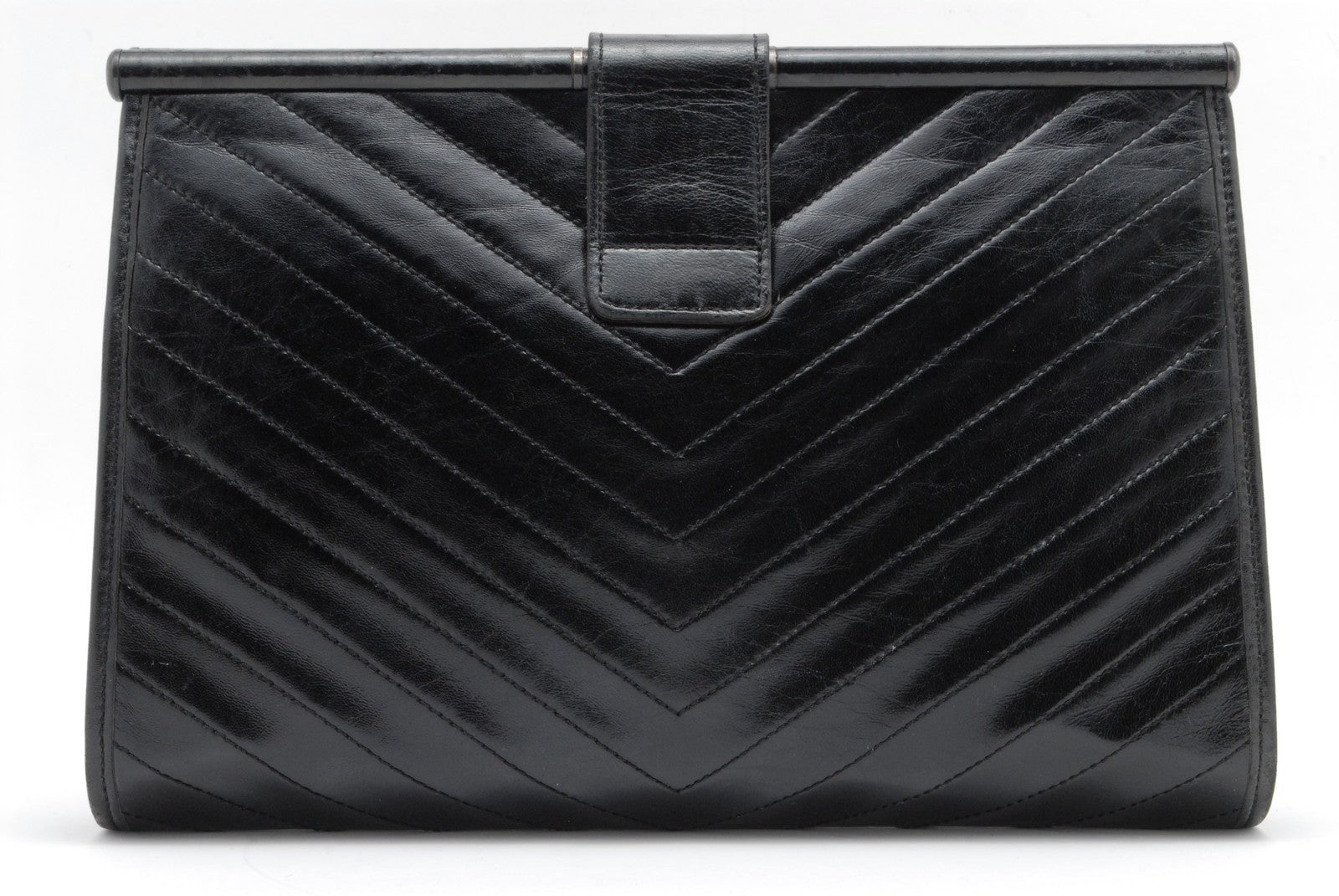 Saint Laurent Yves Clutch Bag - Black, Leather