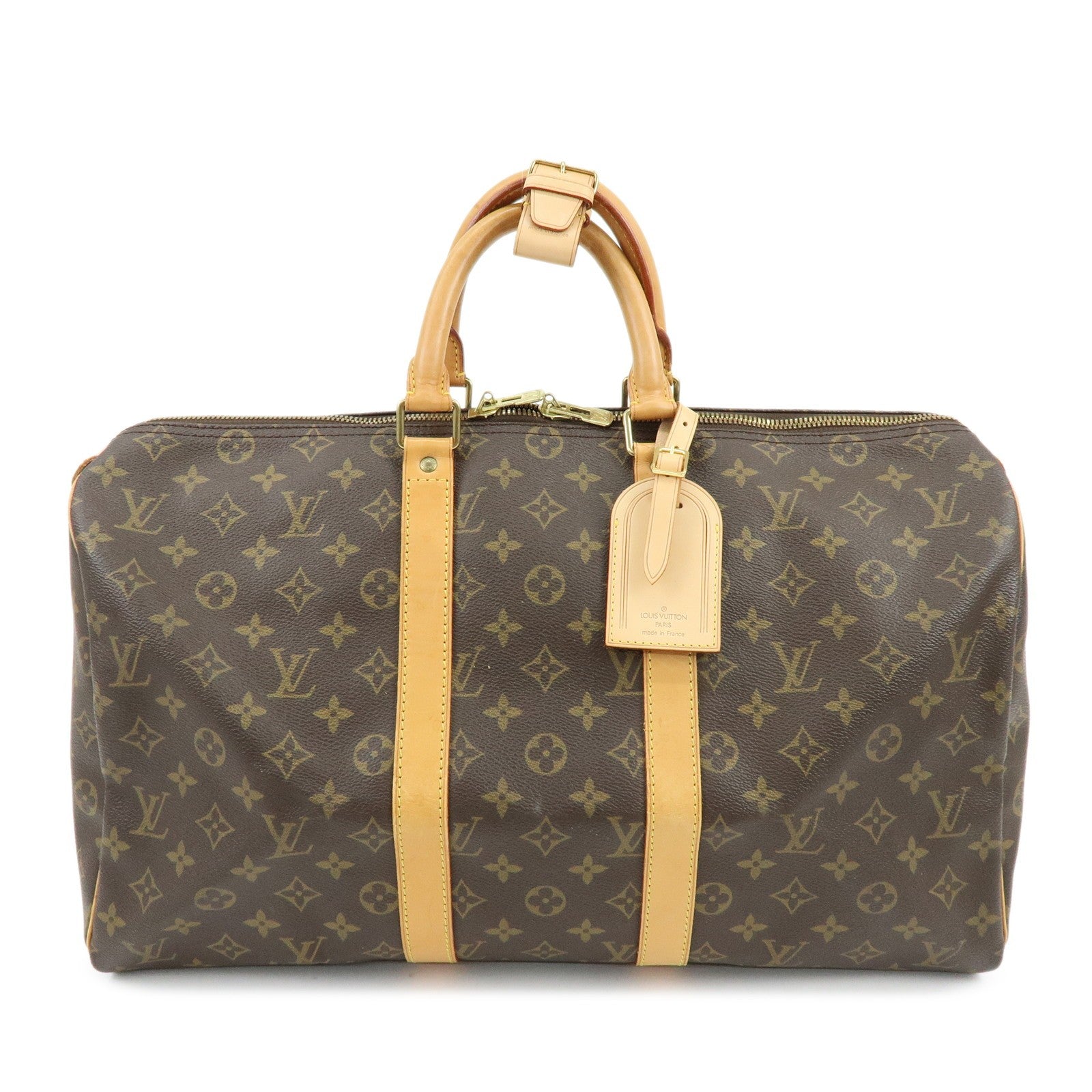 Louis Vuitton Monogram Keep All 45 Boston Bag - Brown, Monogram Canvas