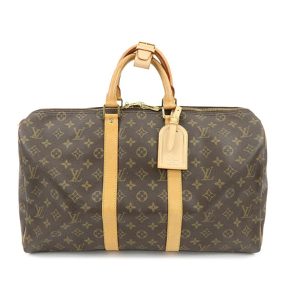 Louis Vuitton Monogram Keep All 45 Boston Bag - Brown, Monogram Canvas